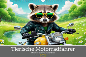 Tierische Motorradfahrer Wandkalender